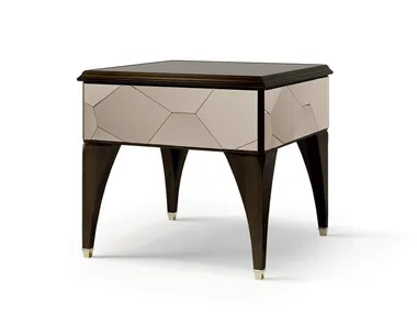 6638 - Wooden coffee table/bedside table and mirrored glass insert _ Carpanese Home